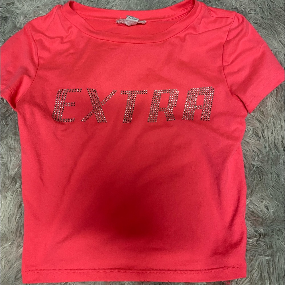 hot pink extra crop top